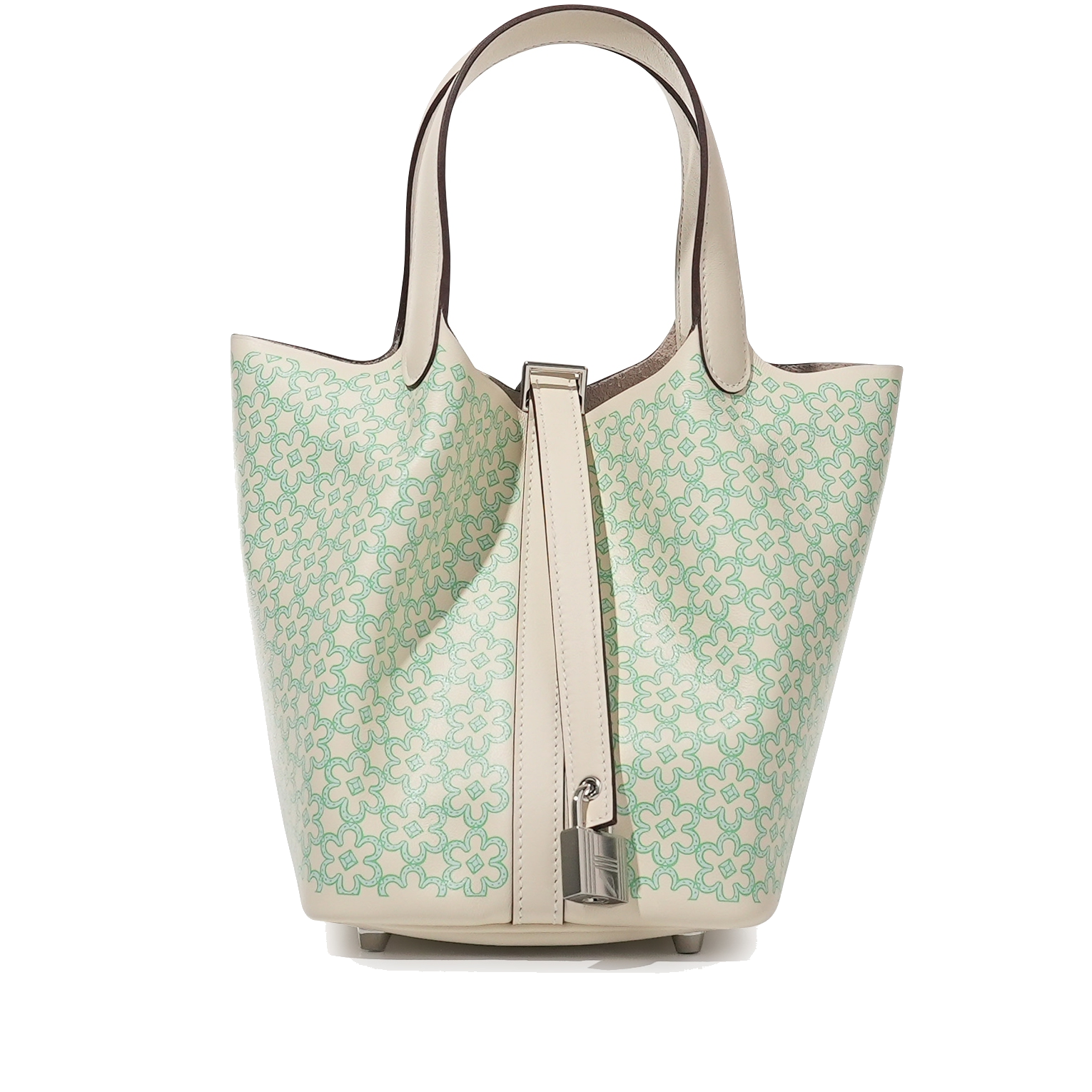 Hermes Limited Edition Picotin 18 Lucky Daisy Vert against Nata