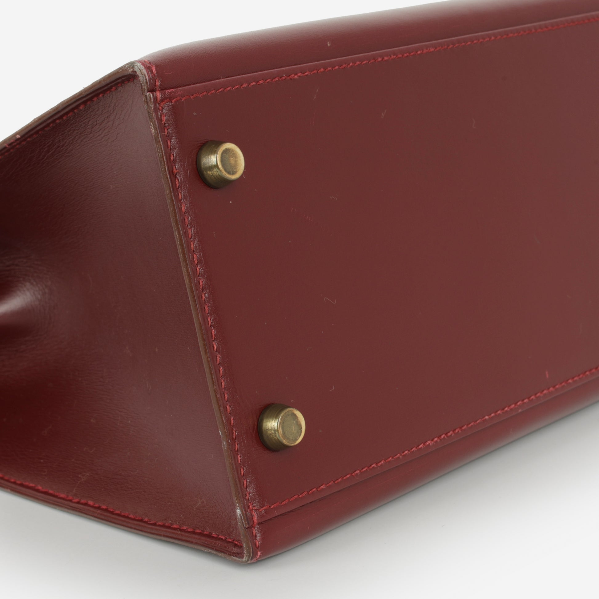 Hermes Kelly 28 Rouge H55 Box Calf leather Gold hardware Circle R view 6