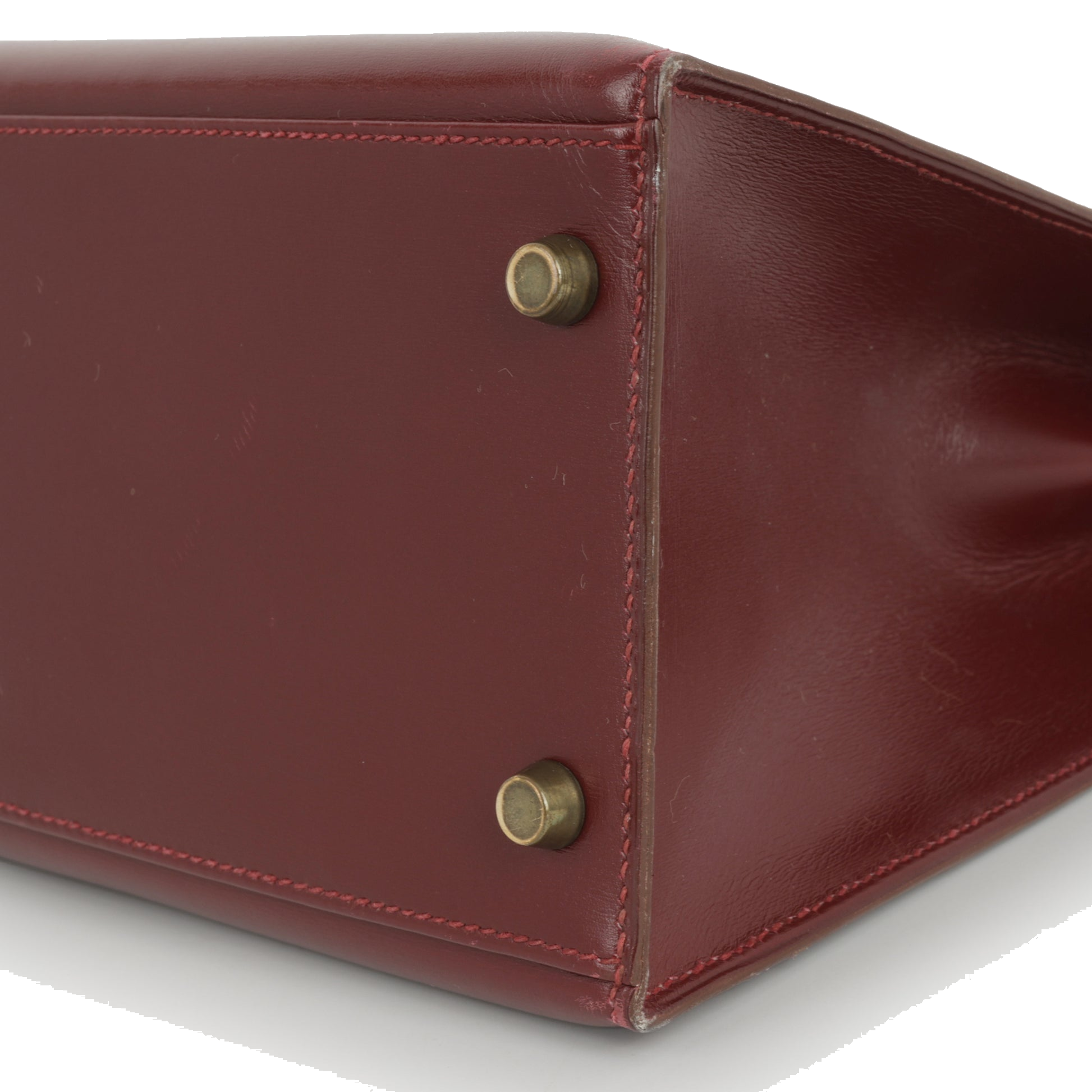 Hermes Kelly 28 Rouge H55 Box Calf leather Gold hardware Circle R view 7