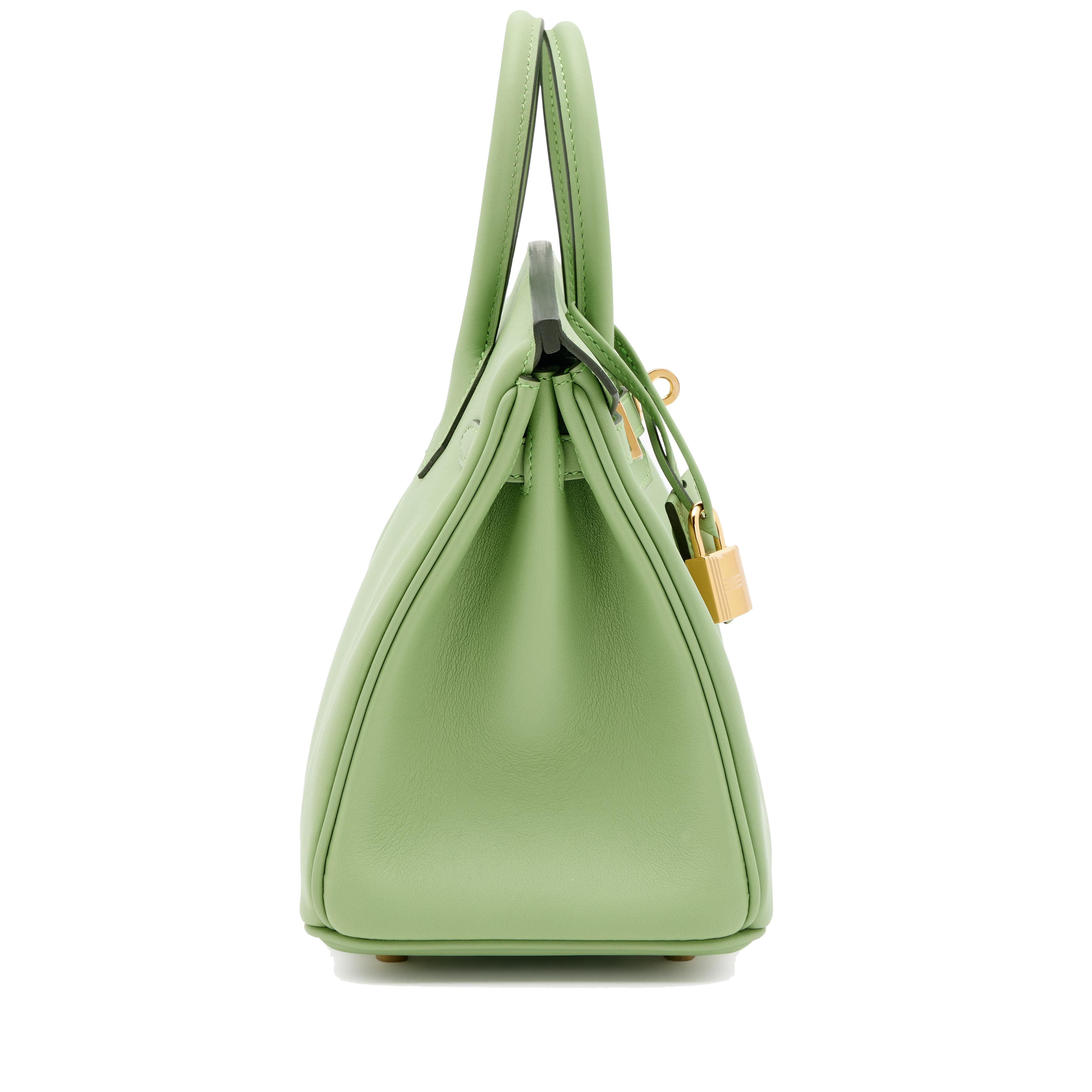 Hermes Birkin 25 Vert Criquet Swift Gold Hardware U stamp view 3