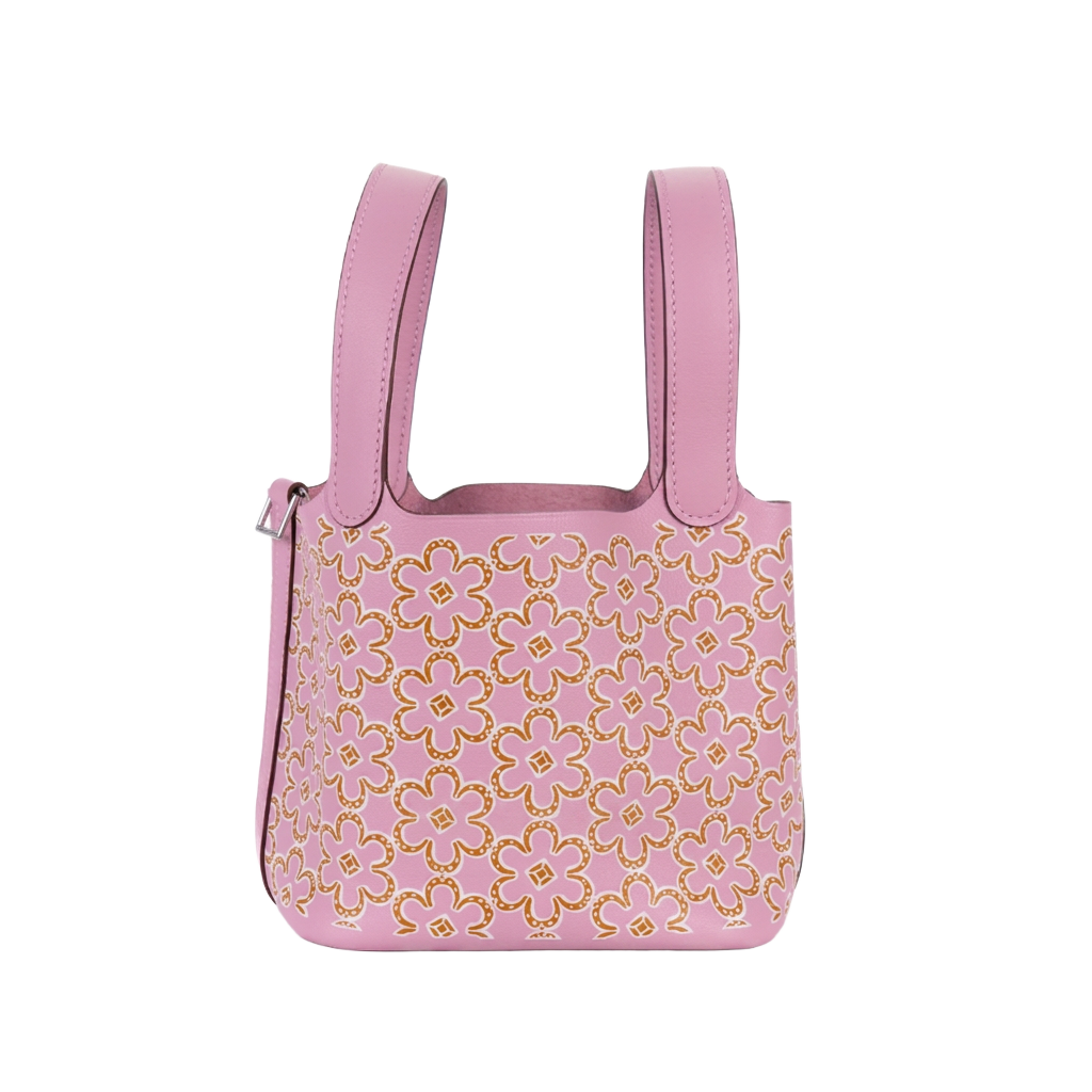 Hermes Limited Edition Picotin 14 Lucky Daisy Mauve Sylvestre and Chai