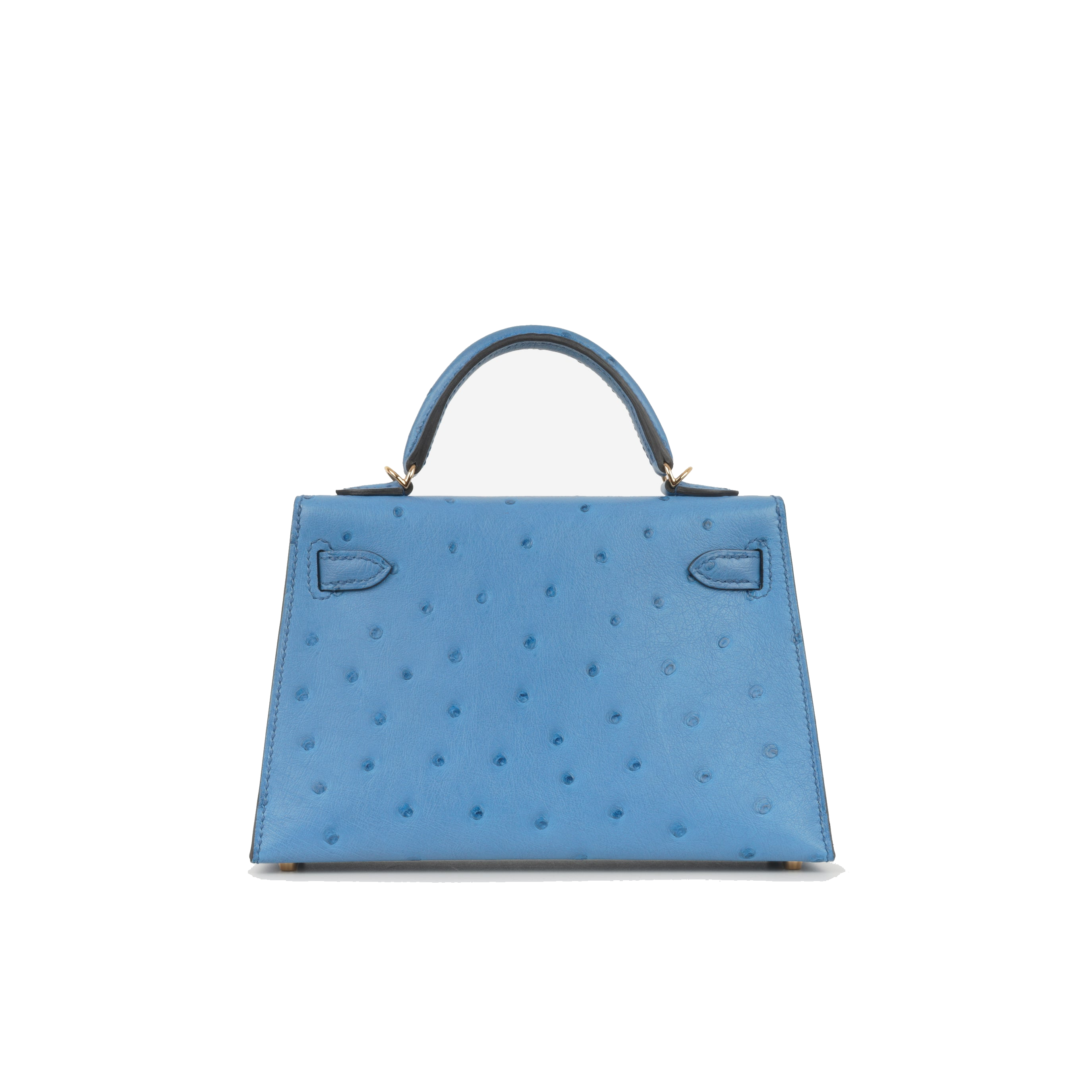 Hermes Hanada Ostrich PHW Hanada Mini Kelly W stamp view 5