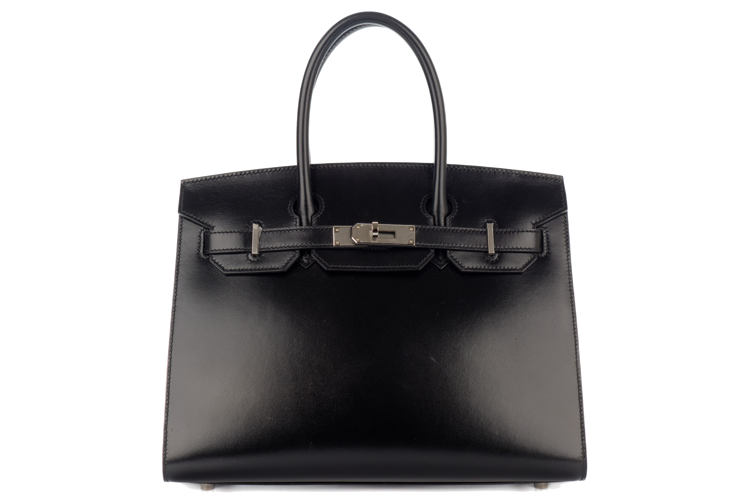 Hermes Birkin 30 Sellier Black Noir Box Calf Leather Gold Hardware 2023 B stamp