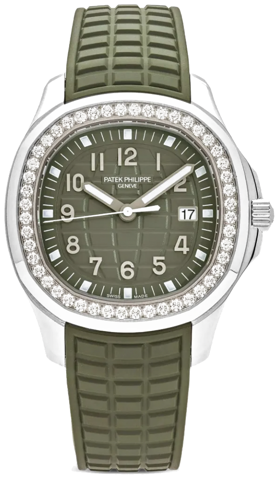 Patek Philippe Lady Aquanaut Luce 5267/200A-011 Stainless Steel Diamond Bezel Khaki Green Dial