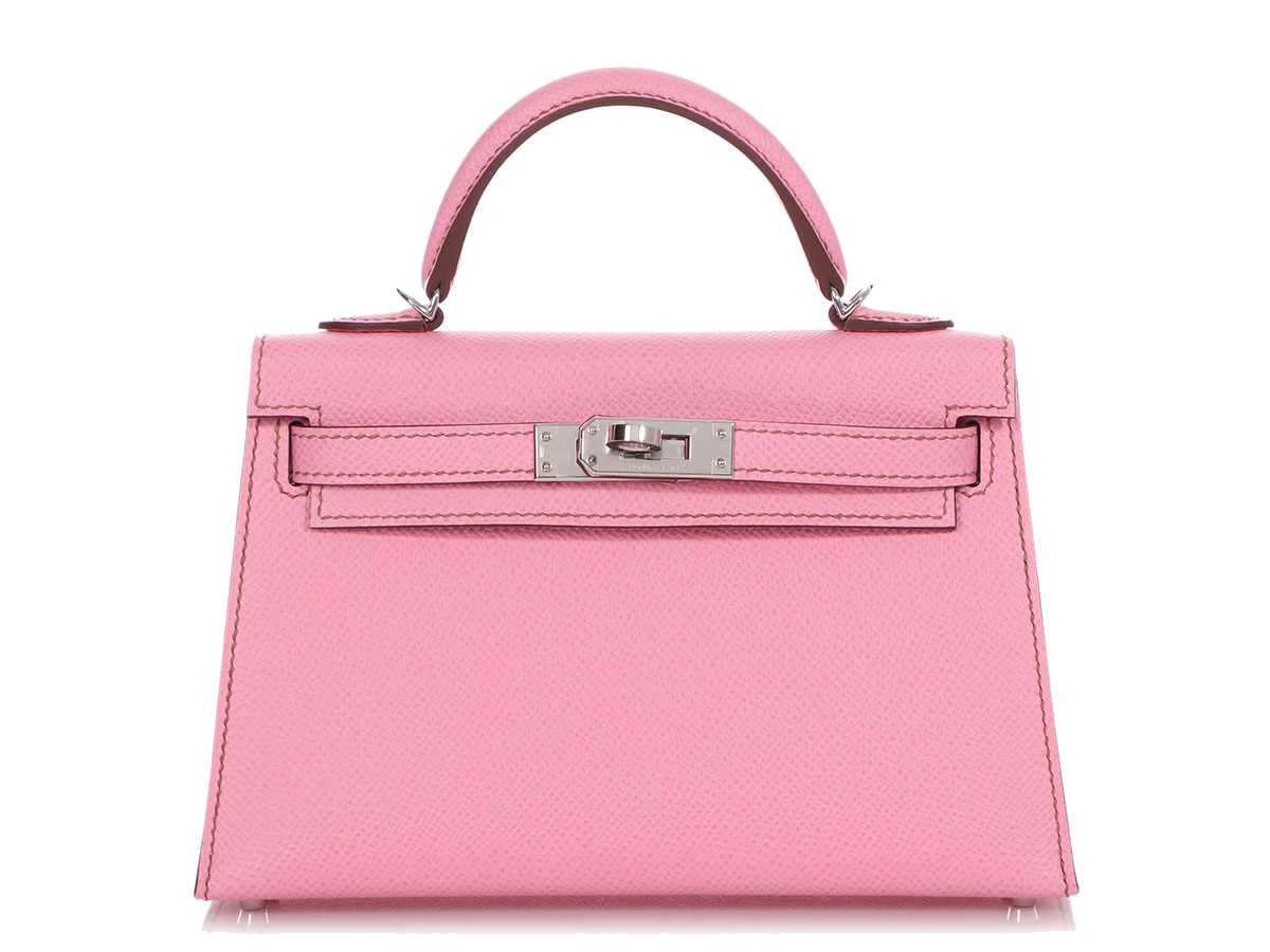 Hermes 5P Bubblegum Pink Mini Kelly PHW W stamp