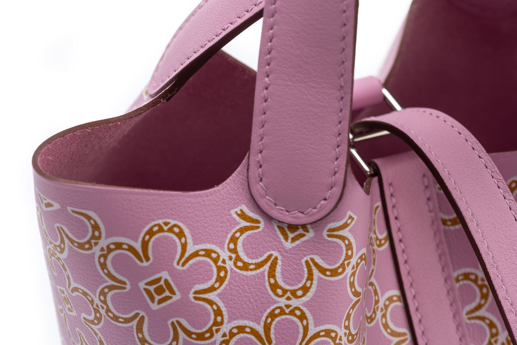 Hermes Limited Edition Picotin 14 Lucky Daisy Mauve Sylvestre and Chai view 4