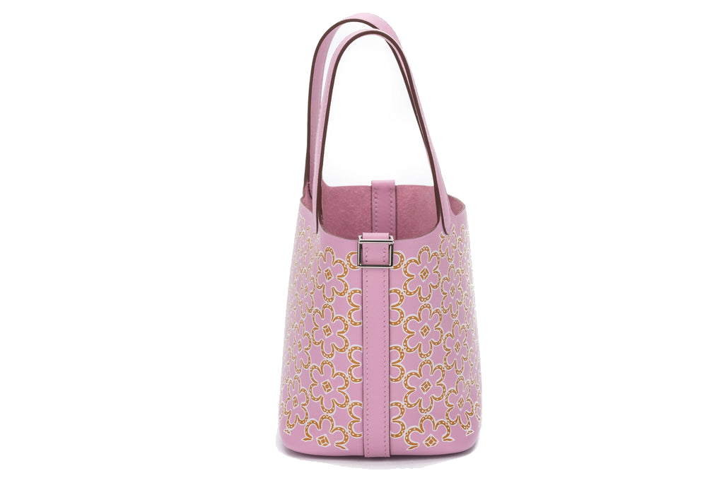 Hermes Limited Edition Picotin 14 Lucky Daisy Mauve Sylvestre and Chai view 3