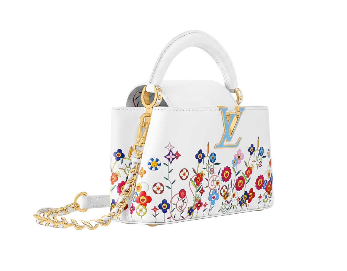 Louis Vuitton & Takashi Murakami Celestial Flower Capucines East and West Mini Limited Edition view 3