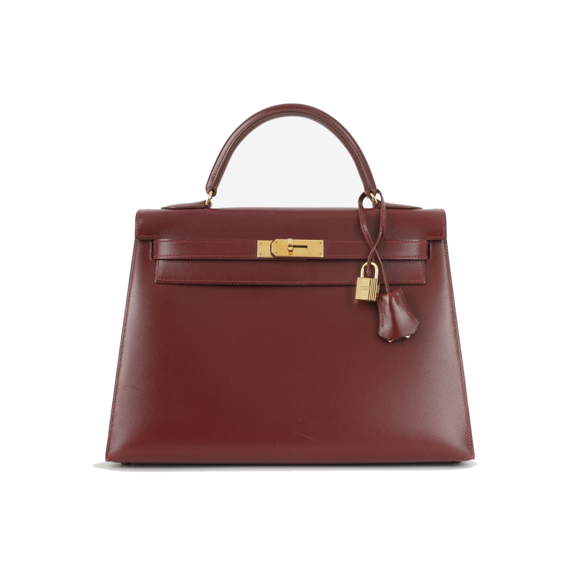 Hermes Kelly 28 Rouge H55 Box Calf leather Gold hardware Circle R