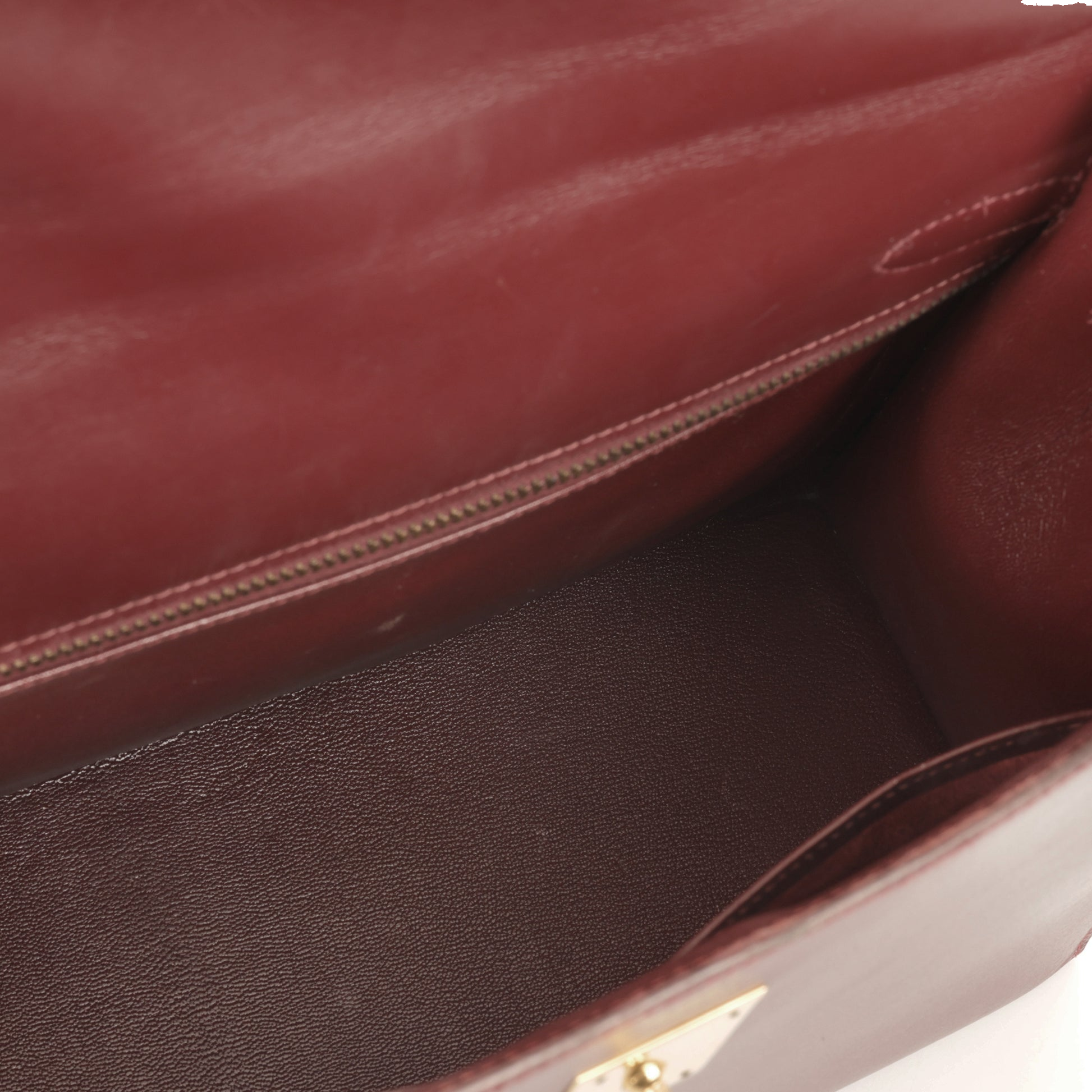 Hermes Kelly 28 Rouge H55 Box Calf leather Gold hardware Circle R view 8