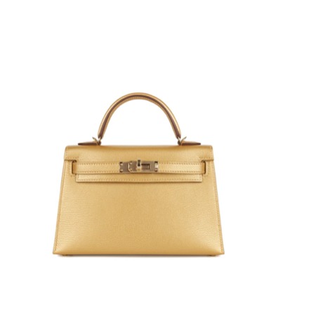 Hermes Metallic Dore Chevre