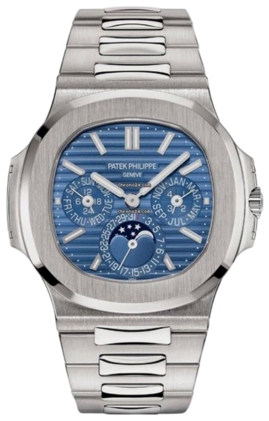 Patek Philippe Nautilus watch with blue dial