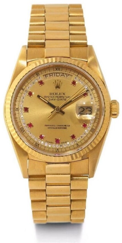 Rolex 18038 watch with gold case and dial