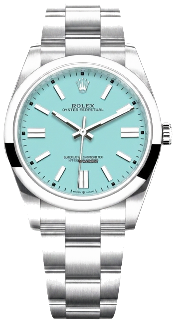 Rolex Oyster Perpetual 41 124300 Tiffany Blue Stainless Steel